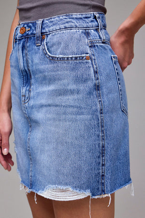 HIDDEN JEANS Women's Skirts Hidden Jeans Peyton Medium Wash Classic Mini Skirt
