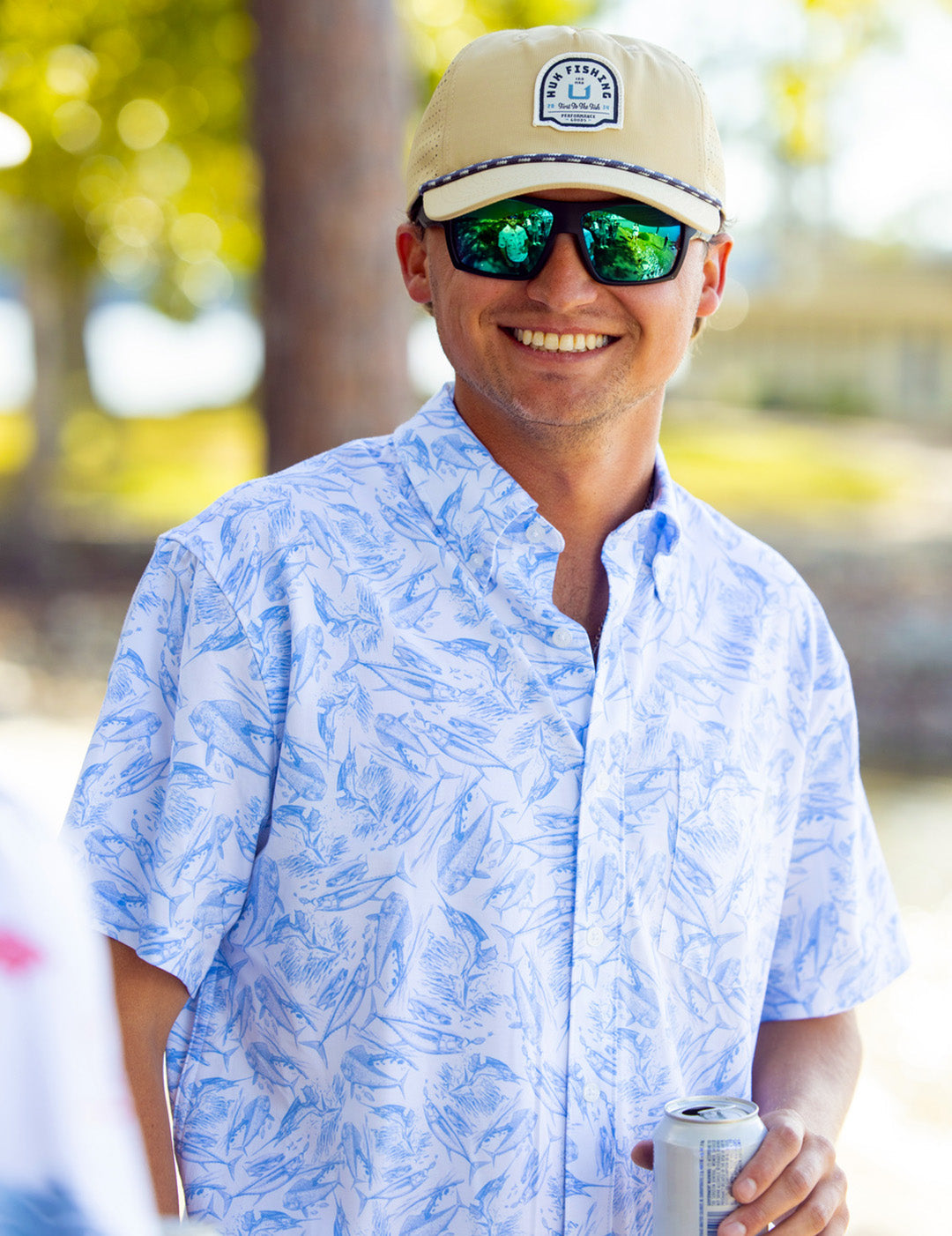 HUK FISHING Men's Sport Shirt Huk KC Kona Button-Down