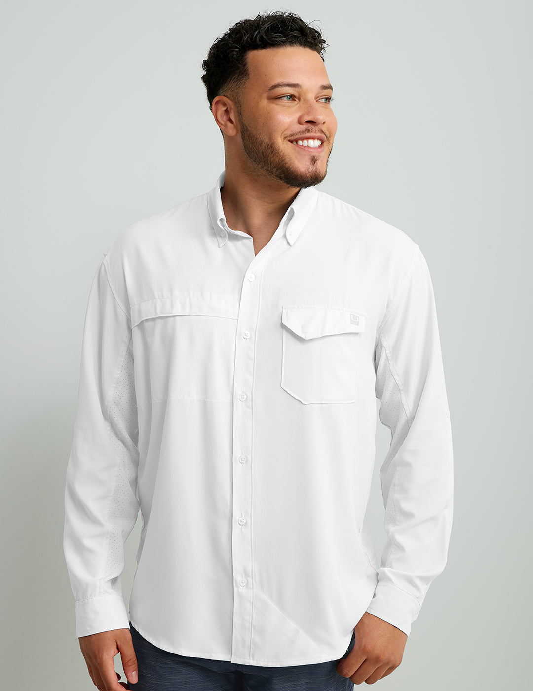 HUK FISHING Men's Sport Shirt Huk Tide Point Button-Down