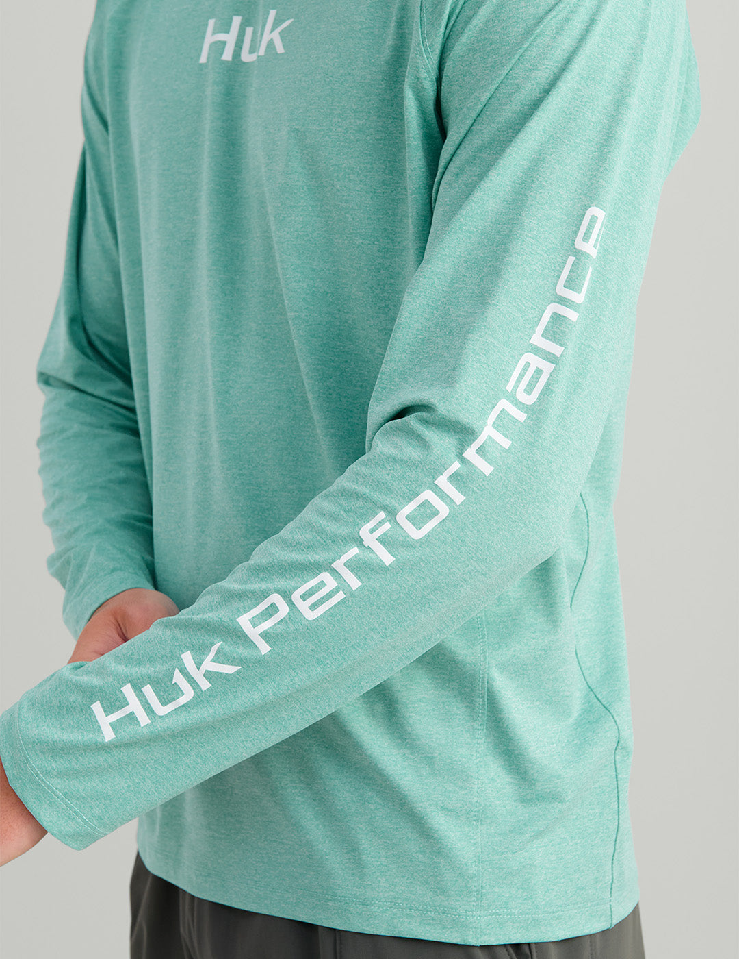 HUK FISHING Men's Tees Huk Airweight Long Sleeve Hoodie