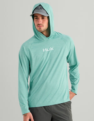 HUK FISHING Men's Tees Huk Airweight Long Sleeve Hoodie