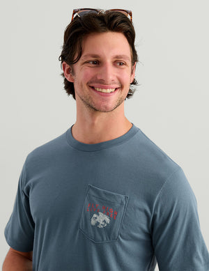 HUK FISHING Men's Tees Huk Bass Eagle Pocket Tee