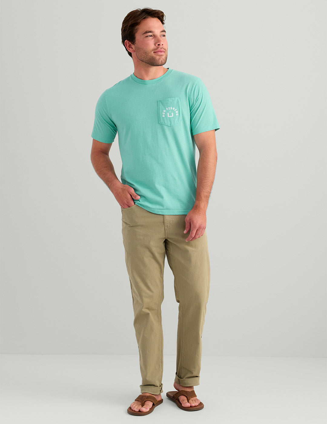 HUK FISHING Men's Tees Huk Fishing Pocket Tee