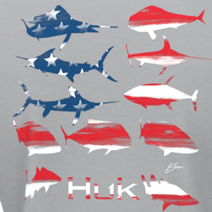 HUK FISHING Men's Tees Huk KC Flag Fish Tee || David's Clothing