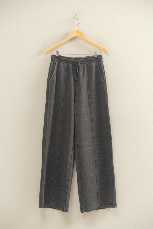 HYFVE INC. Women's Pants BLACK / S High-waist Drawstring Pintuck Pants DZ25C902