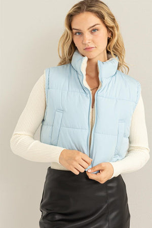 HYFVE INC. Women's Top CLEAR SKY / S Style Freak Reversible Puffer Vest || David's Clothing DZ23F804