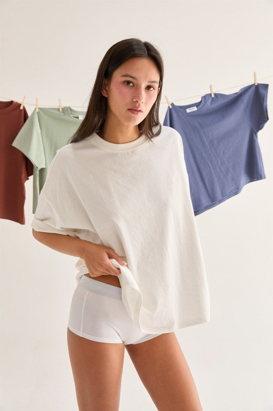 HYFVE INC. Women's Top Crew Neck Short Sleeve Oversized T-shirt