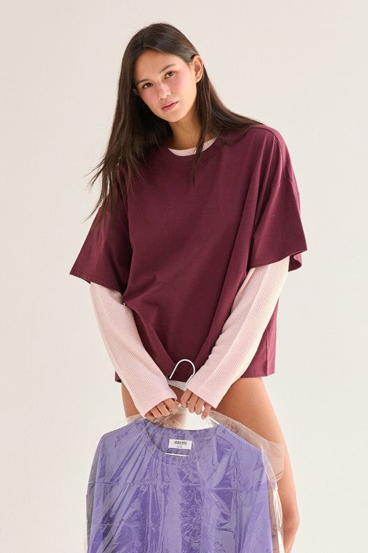 HYFVE INC. Women's Top Crew Neck Short Sleeve Oversized T-shirt