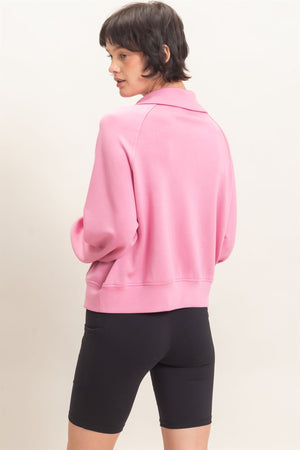 HYFVE INC. Women's Top Half-zip Collar Raglan Pullover