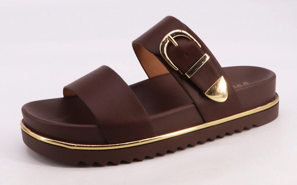 J P ORIGINAL Women's Shoes Buckle Decoration Double Strap Sandals