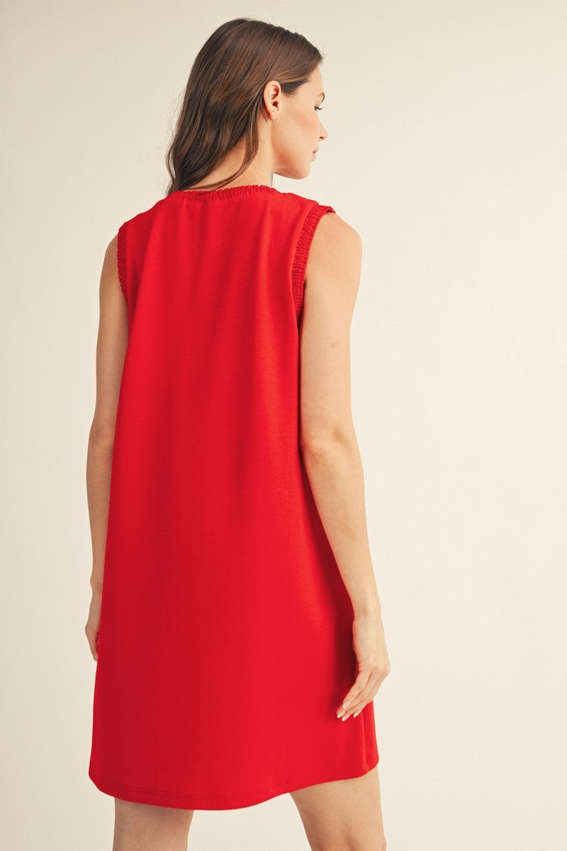 shift dresses casual Pink Cotton Mini Shift Dress - Casual Dresses