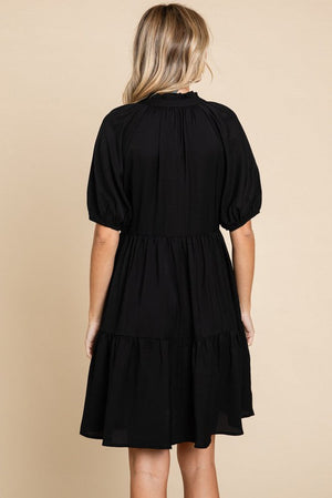 JODIFL Women's Dresses Solid Short Raglan Sleeves Dress || David's Clothing