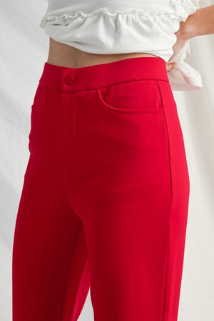 JODIFL Women's Pants Solid Bootcut Slacks