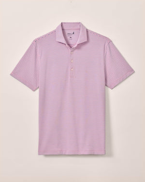JOHNNIE O Men's Polo TIDE / S Johnnie-O Performance Mesh Polo - Stetson Stripe JMPO101630TIDE