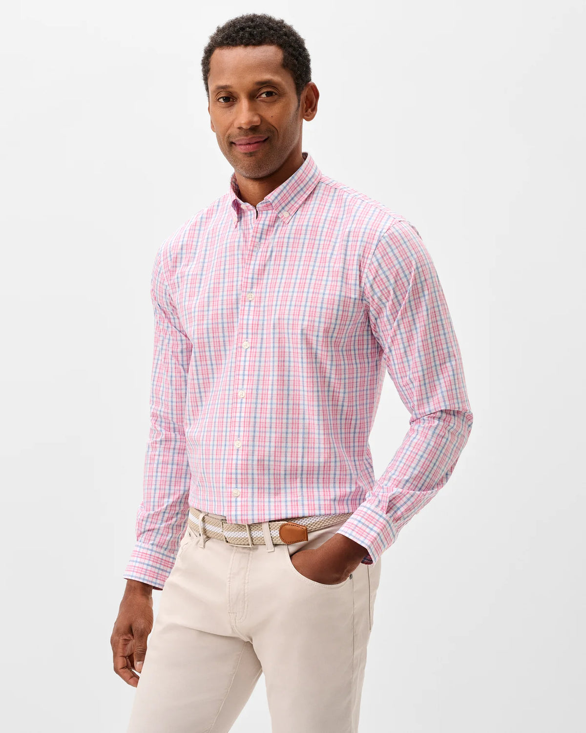 JOHNNIE O Men's Sport Shirt Johnnie-O Everyday Performance Button Down Shirt - Tinsley Plaid