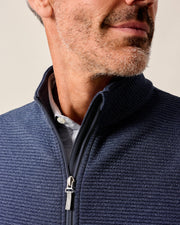 JOHNNIE O Mens Jackets NAVY / S Johnnie-O Reggie Ribbed Performance Vest JMVT100310NAVY