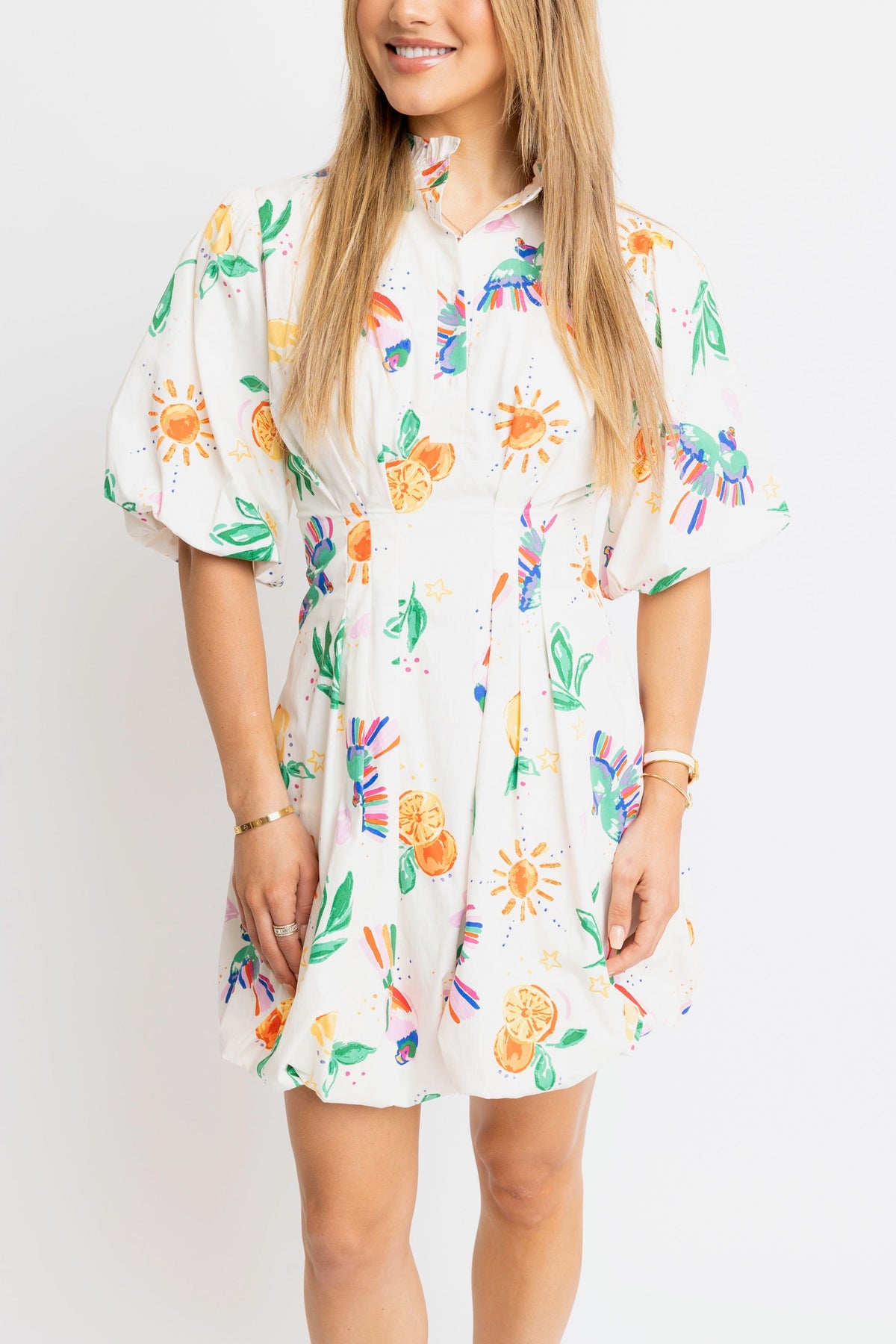 KARLIE CLOTHES Women's Dresses 252 BUBBLE HEM DRESS