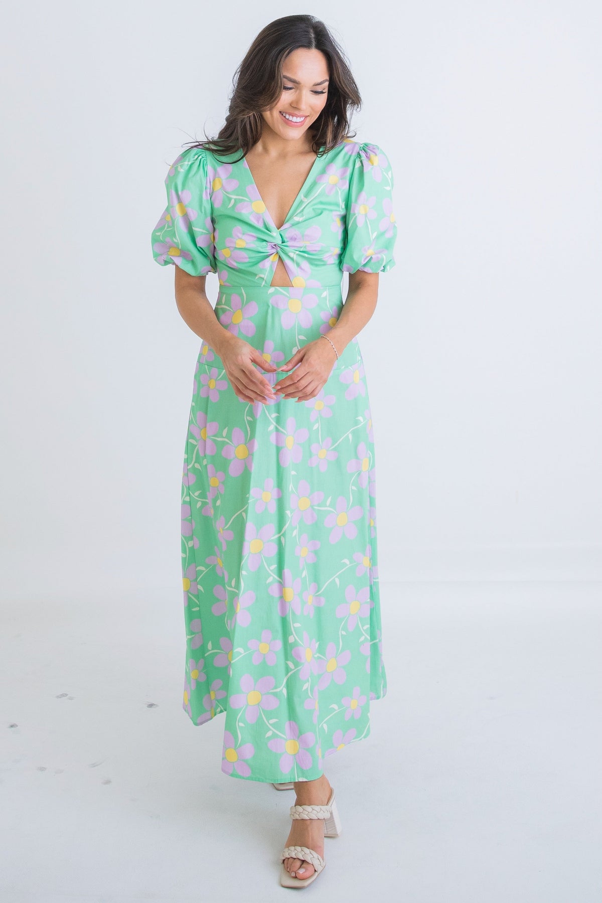 KARLIE CLOTHES Women's Dresses 252 KEY HOLE PUFF