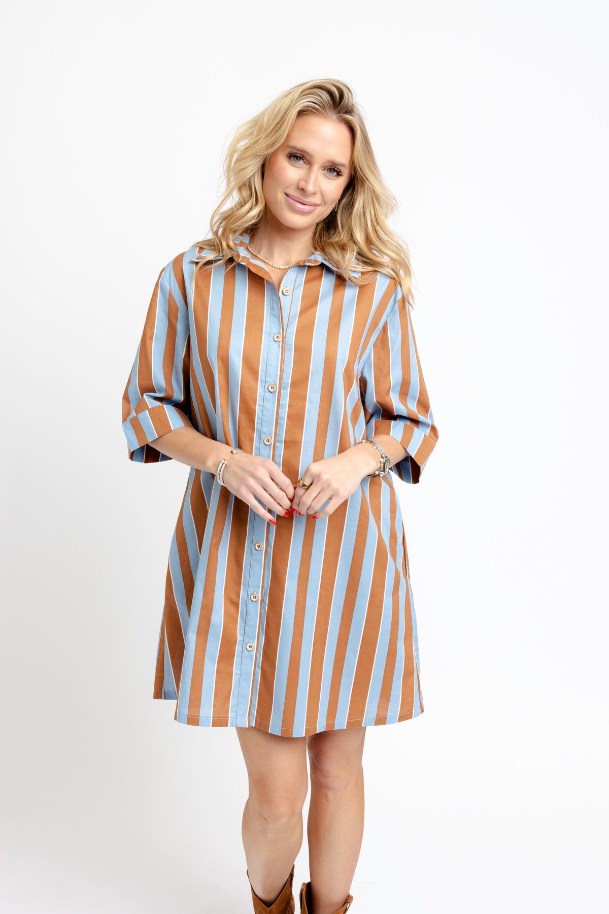 KARLIE CLOTHES Women's Dresses Karlie Bold Stripe Dress