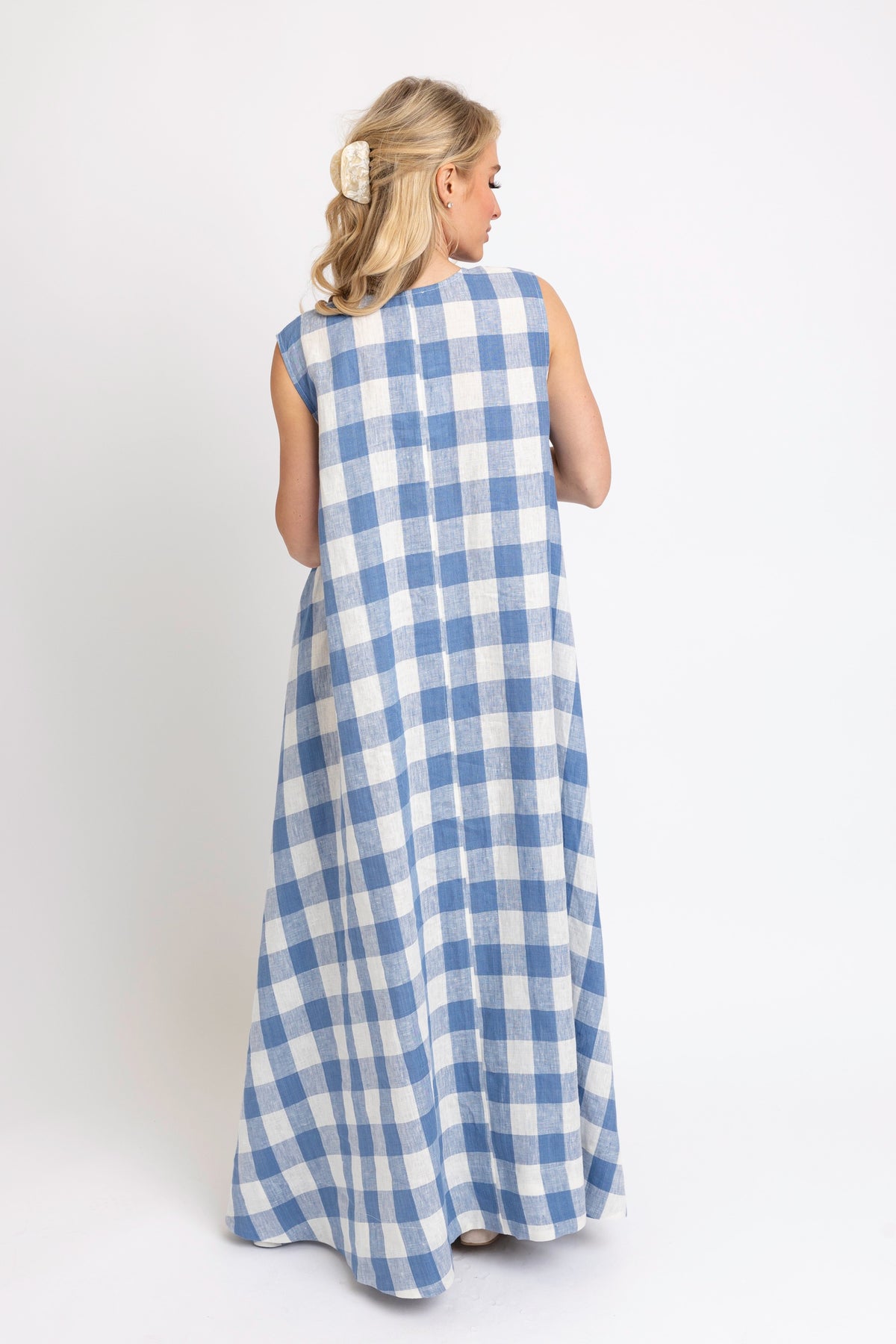 KARLIE CLOTHES Women's Dresses Karlie Buffalo Check Scoop Maxi Dress