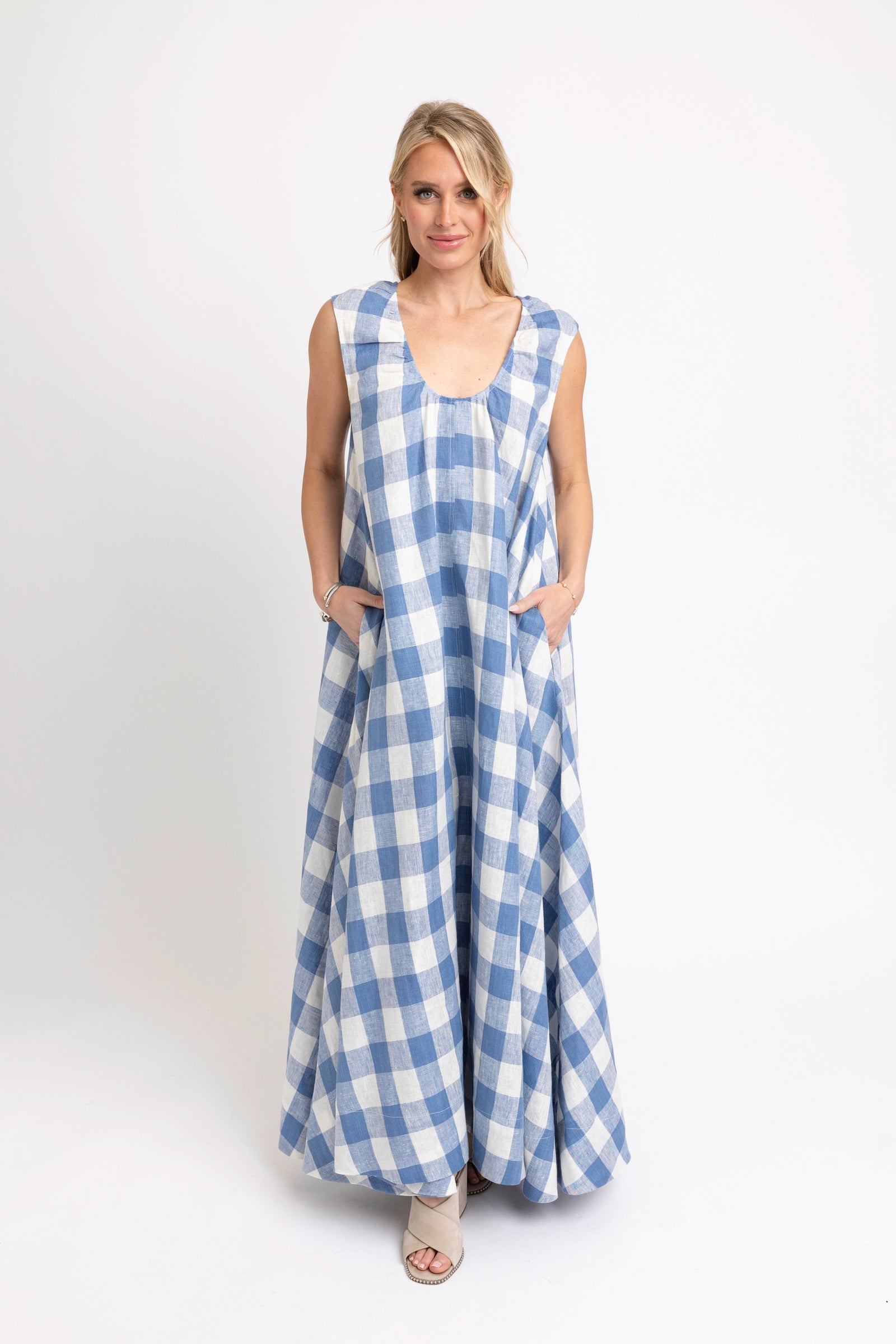 shop women's dresses Avec Les Filles Asymmetric Twist Front Dress Women's Dress Baja Blue : XL