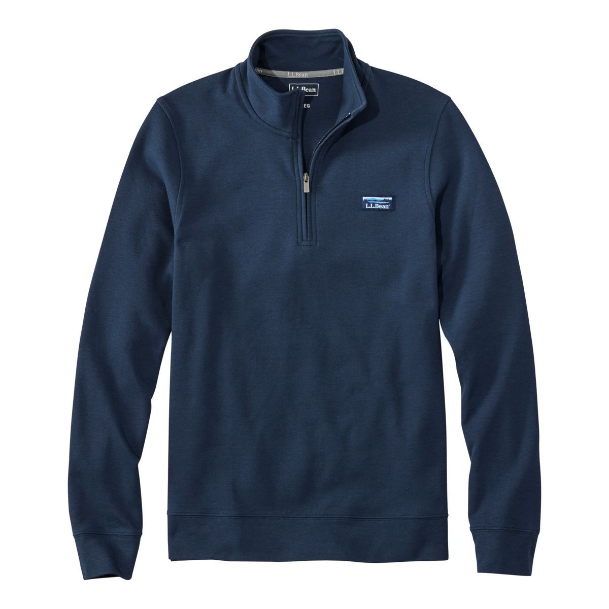 L.L.Bean Men's Sweaters CARBON NAVY / S L.L.Bean Men's Comfort Stretch Performance® Piqué, Quarter-Zip Pullover 52463232573