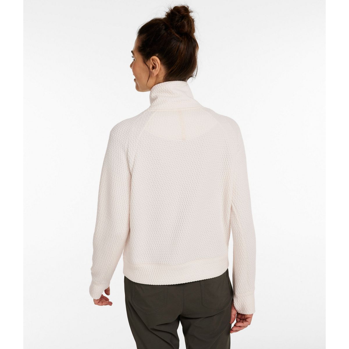 L.L.Bean Women's Sweaters L.L.Bean Women's Ridgeknit Half-Zip Pullover, Oversized