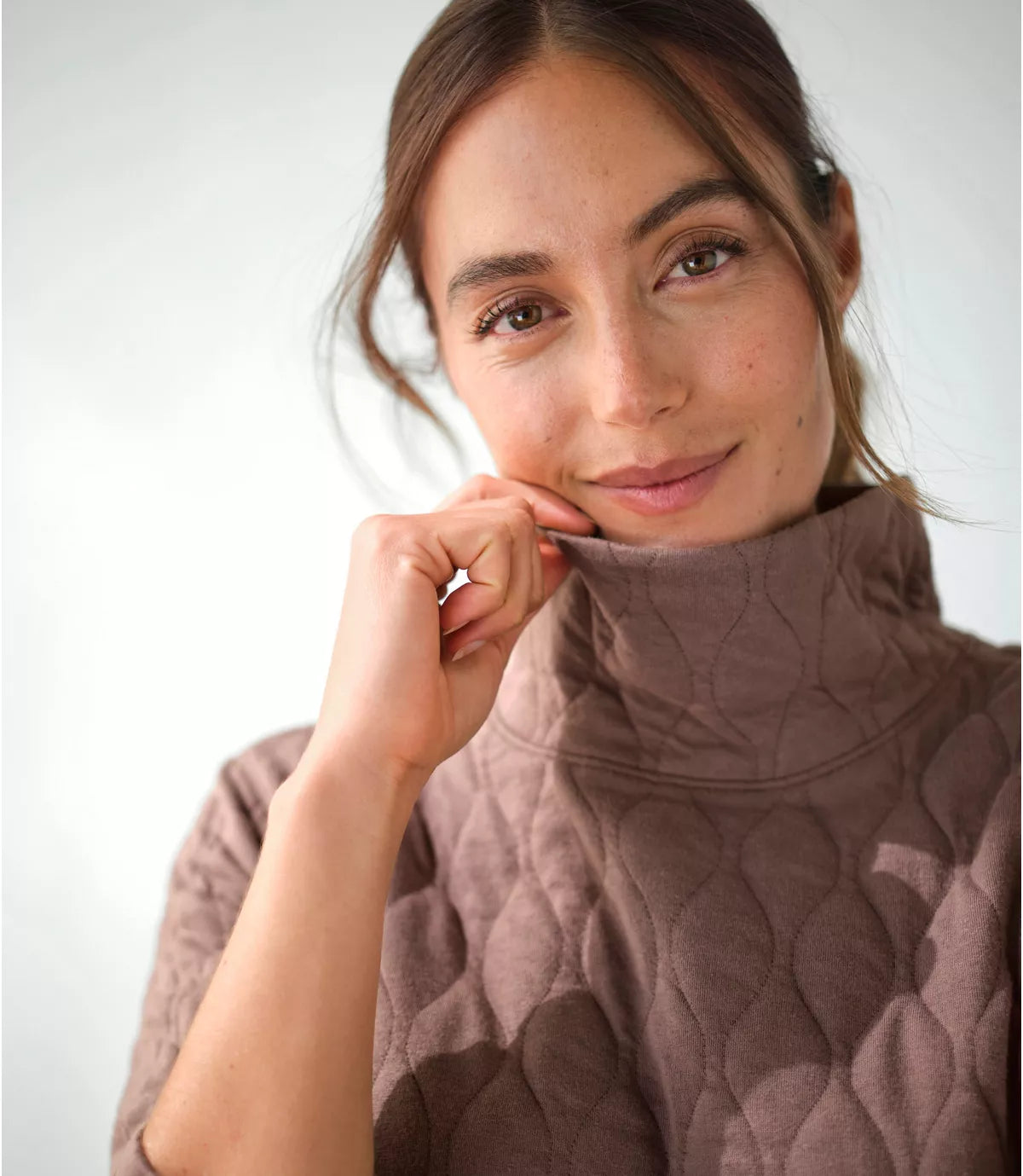 L.L.Bean Women's Sweatshirts L.L.Bean Women's VentureSoft Quilted Funnelneck Pullover