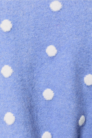 LELIS COLLECTION Women's Cardigans Polka Dot Sweater Cardigan Short Sleeve Crew Neck