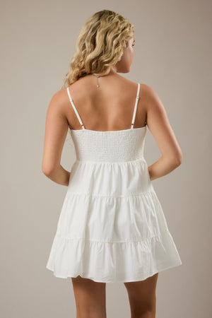 LELIS COLLECTION Women's Dresses Scalloped Square Neckline Mini Dress