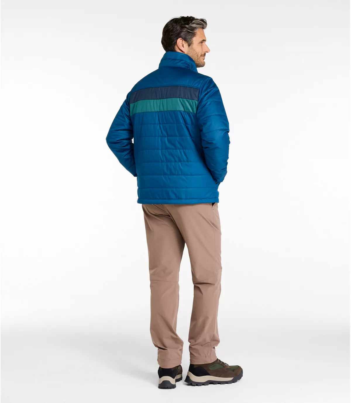 LL Bean Men's Jackets L.L. Bean Men's Mountain Classic Puffer Jacket, Colorblock