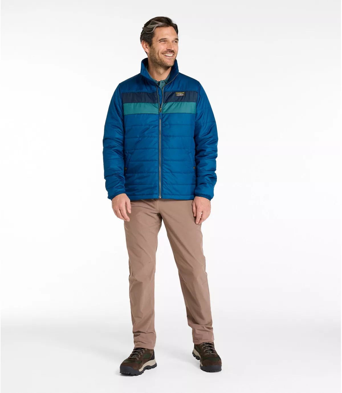 LL Bean Men's Jackets L.L. Bean Men's Mountain Classic Puffer Jacket, Colorblock