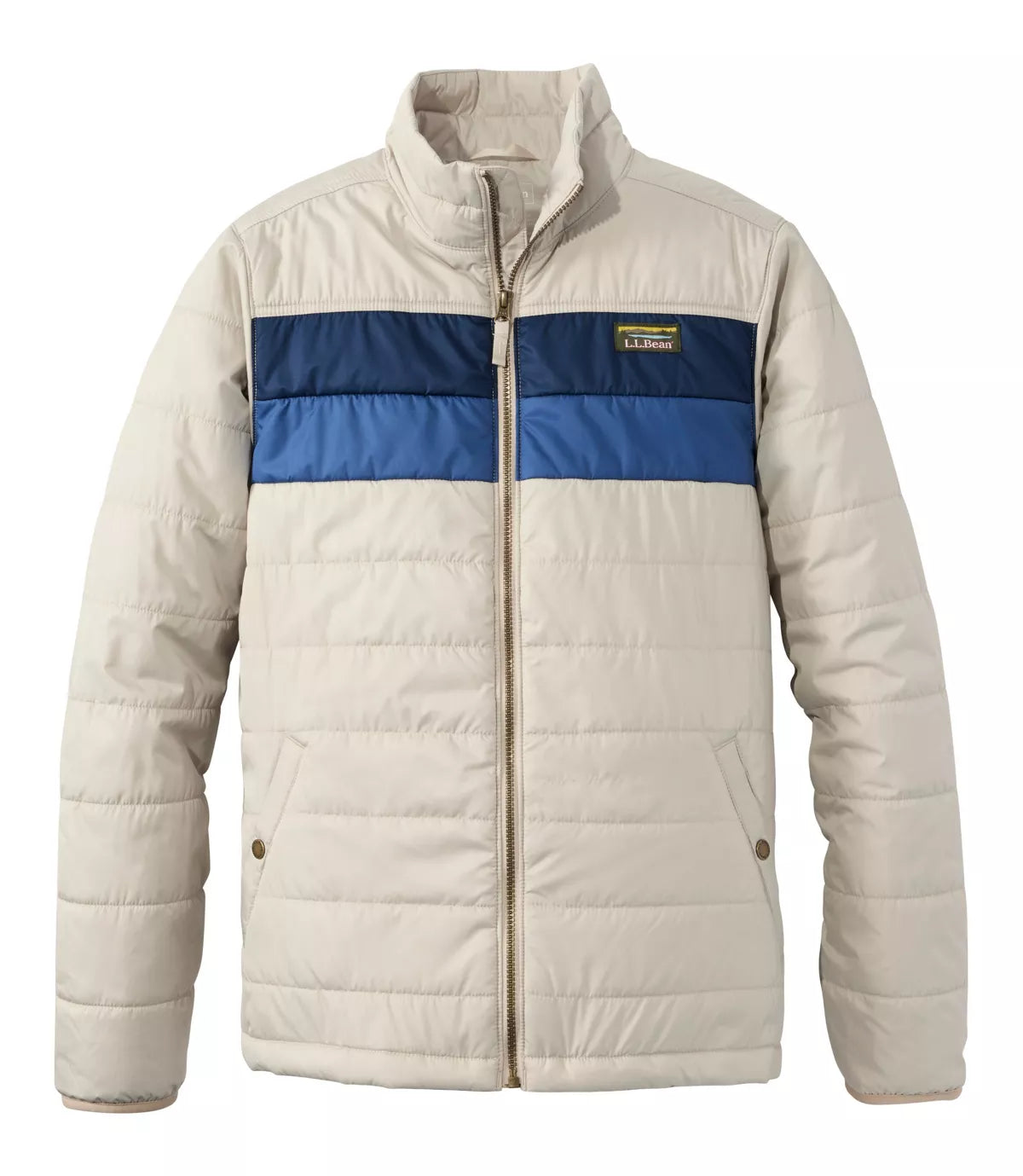 LL Bean Men's Jackets BLUE/NAUTICAL NAVY / S L.L. Bean Men's Mountain Classic Puffer Jacket, Colorblock 51240657892