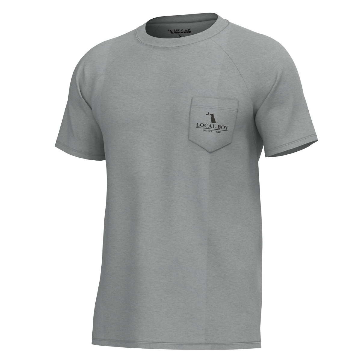 LOCAL BOY OUTFITTERS Kid's Tees Local Boy Youth Brush Badge Short Sleeve Heather Performance Shirt