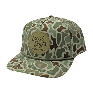 LOCAL BOY OUTFITTERS Men's Hats LOCALFLAGE FOREST Local Boy Men's Patch Perforated Rope Hat L3000808LCFR