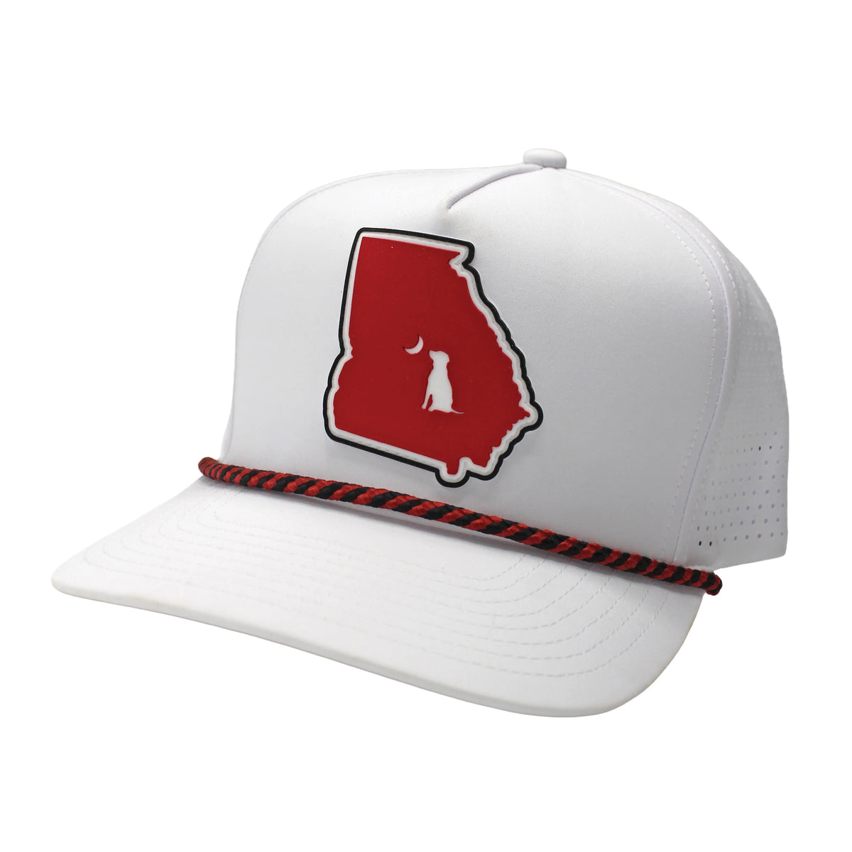 LOCAL BOY OUTFITTERS Men's Hats RED/BLACK Local Boy Men's Collegiate Patch Perforated Rope Hat L3000812RAB