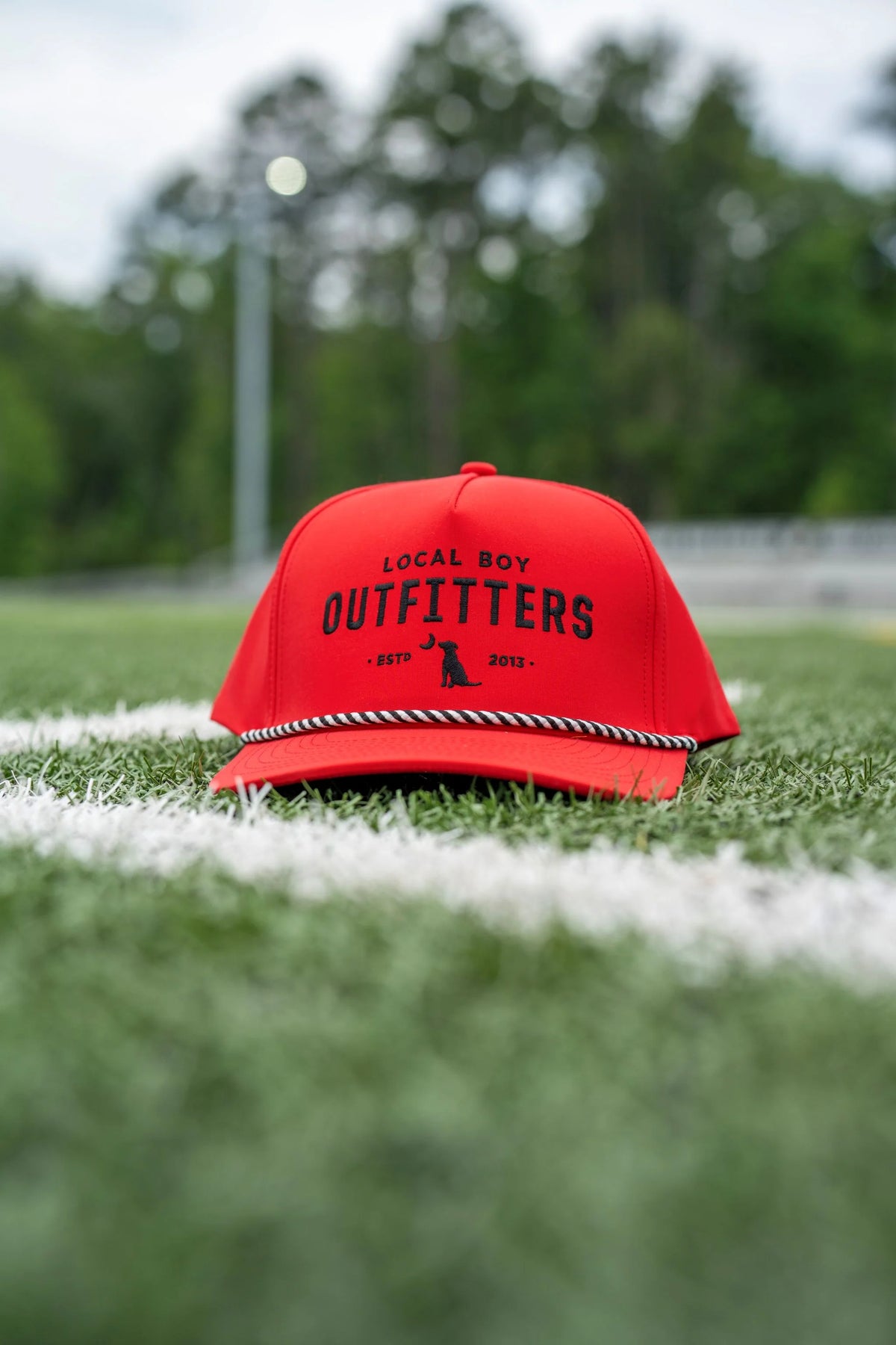LOCAL BOY OUTFITTERS Men's Hats RED Local Boy Men's Collegiate High Crown Rope Hat L3000811RED