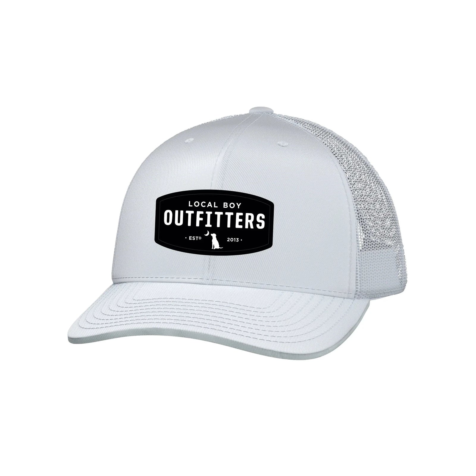 LOCAL BOY OUTFITTERS Men's Hats WHITE / OS Local Boy Men's Woven Patch Trucker Hat || David's Clothing L3000013WHT