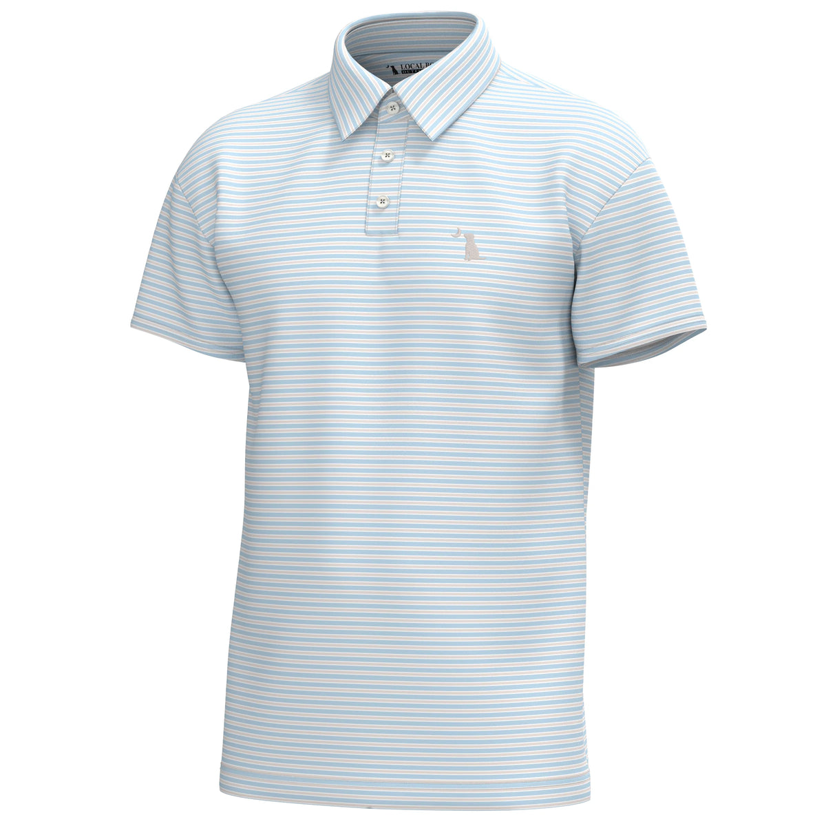 LOCAL BOY OUTFITTERS Men's Polo ICE BLUE/LIGHT SAND/ WHITE / S Local Boy Men's Surfside Polo L1200022ILW