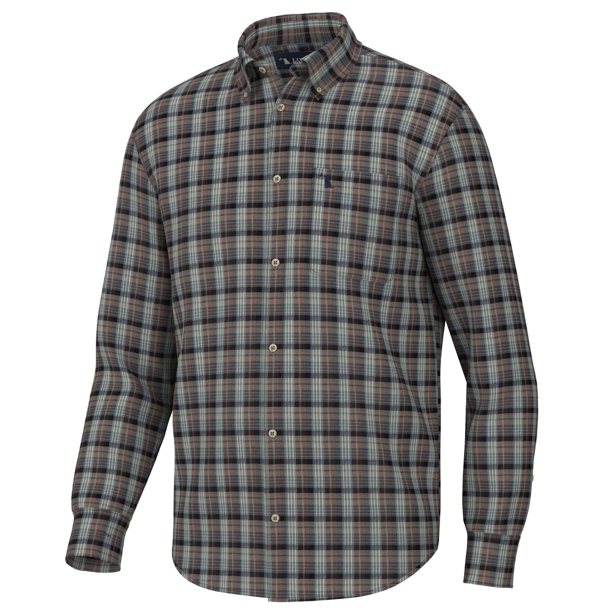 LOCAL BOY OUTFITTERS Men's Sport Shirt CHARCOAL/NAVY/WINE / S Local Boy Men's Grange Dress Shirt L1500051CNW