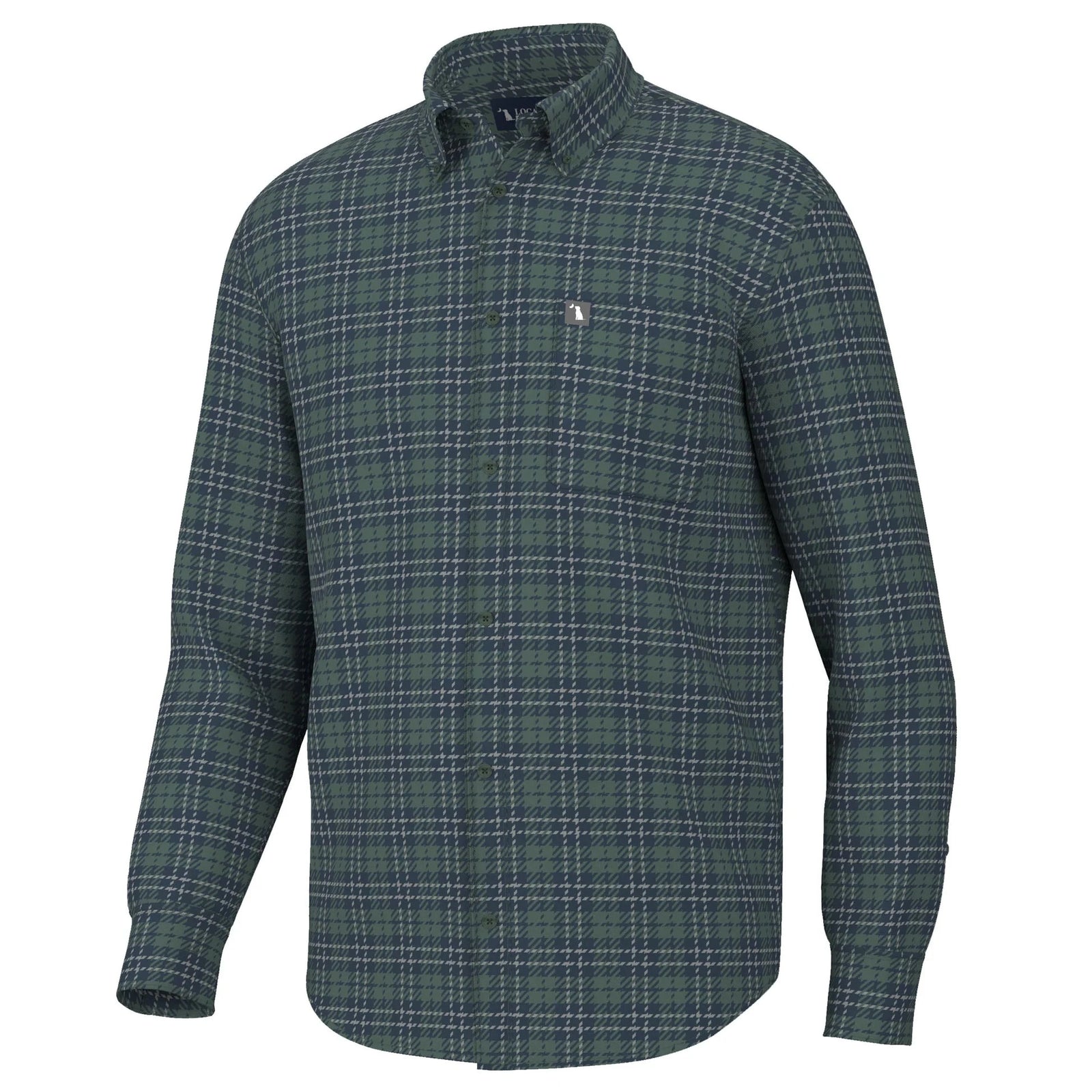 LOCAL BOY OUTFITTERS Men's Sport Shirt Local Boy Men's Hilton Stretch Flannel || David's Clothing