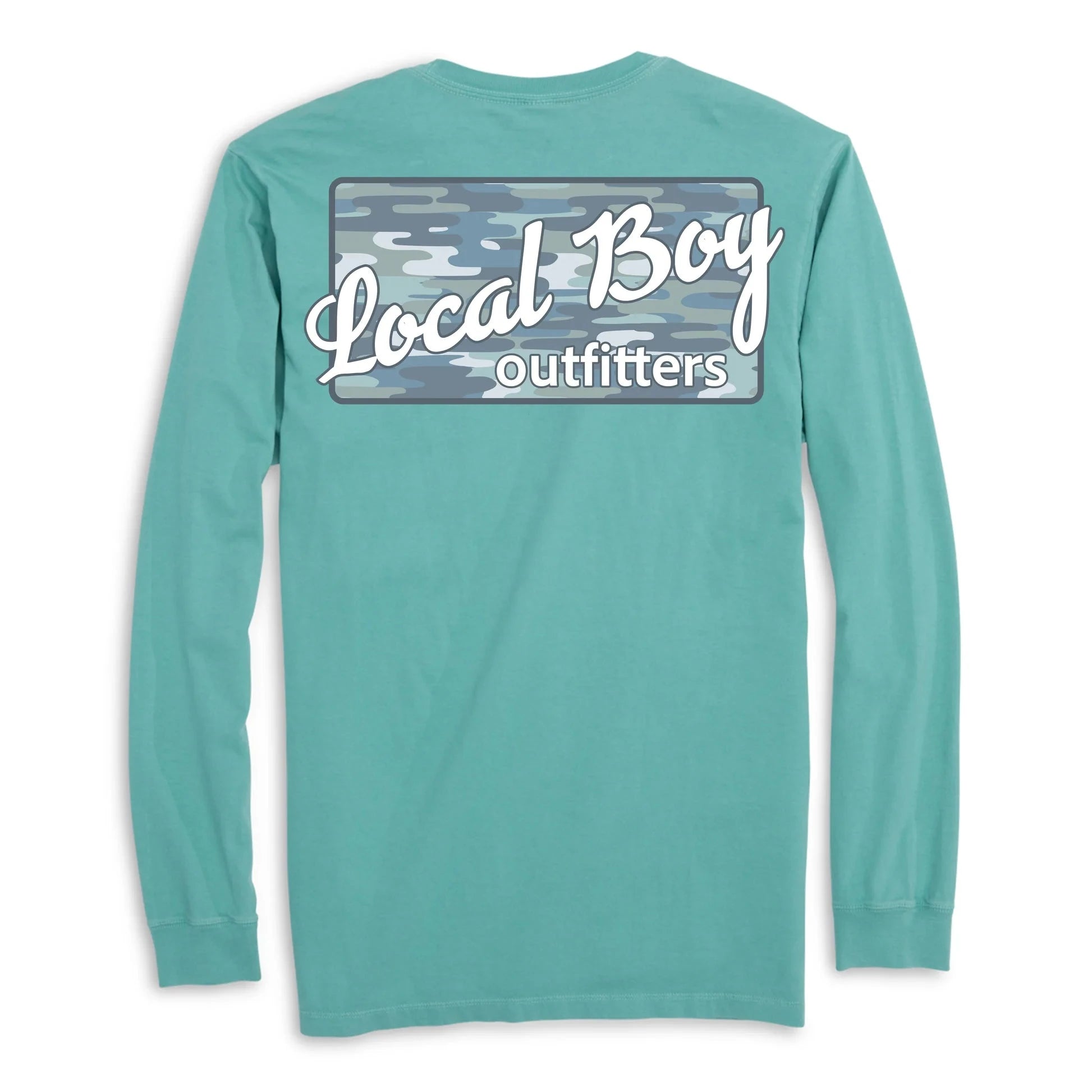 LOCAL BOY OUTFITTERS Men's Tees Local Boy Men's Blue Bayou Plate L/S T-Shirt