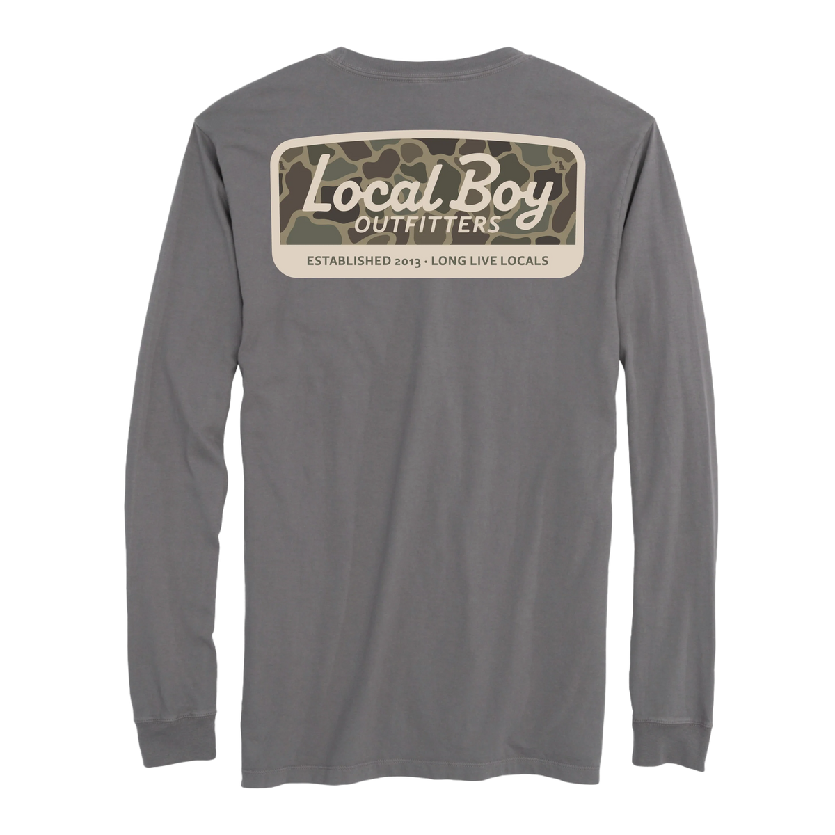 LOCAL BOY OUTFITTERS Men's Tees Local Boy Men's Brush Camo Mark Long Sleeve T-Shirt
