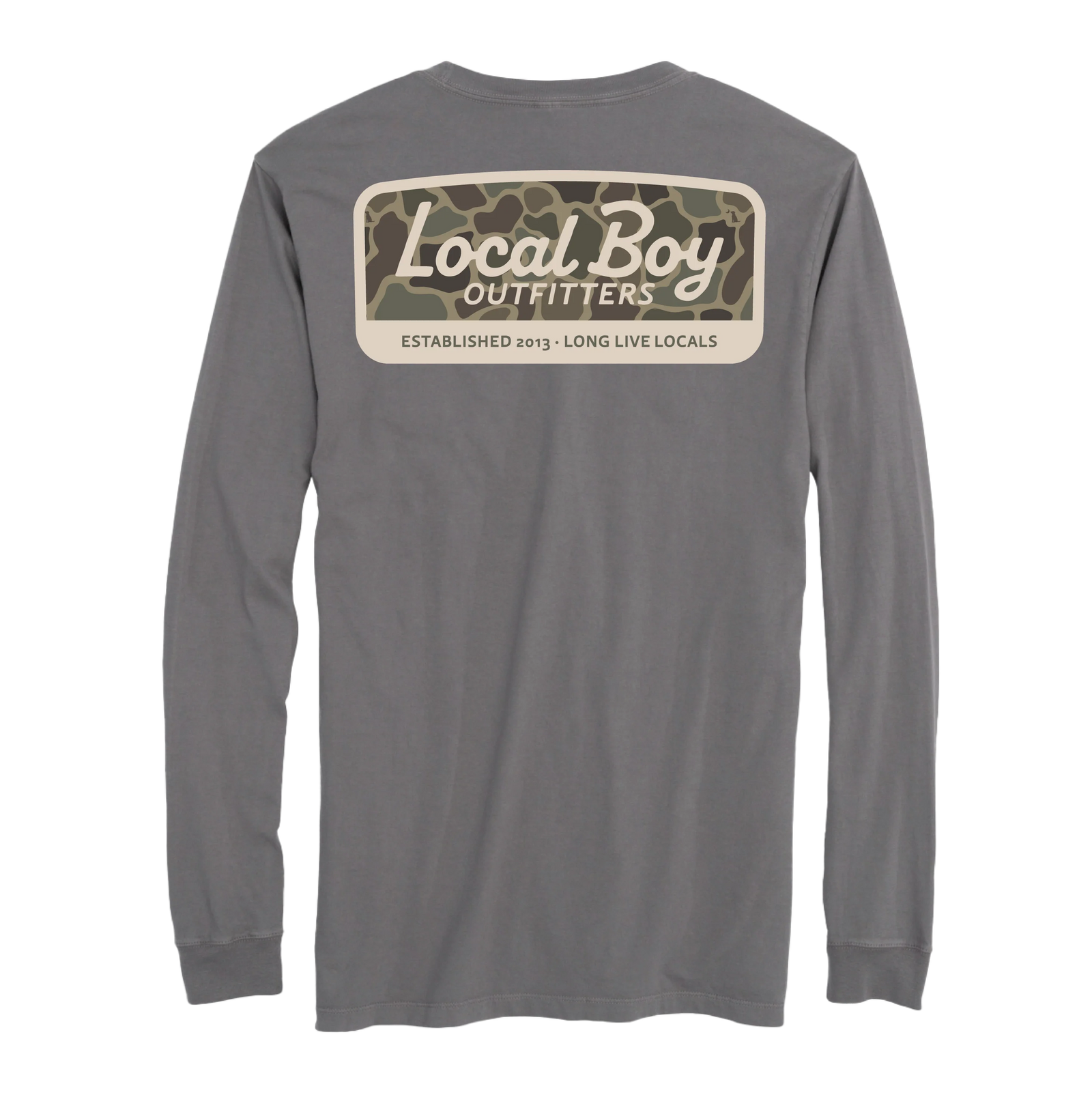LOCAL BOY OUTFITTERS Men's Tees Local Boy Men's Brush Camo Mark Long Sleeve T-Shirt
