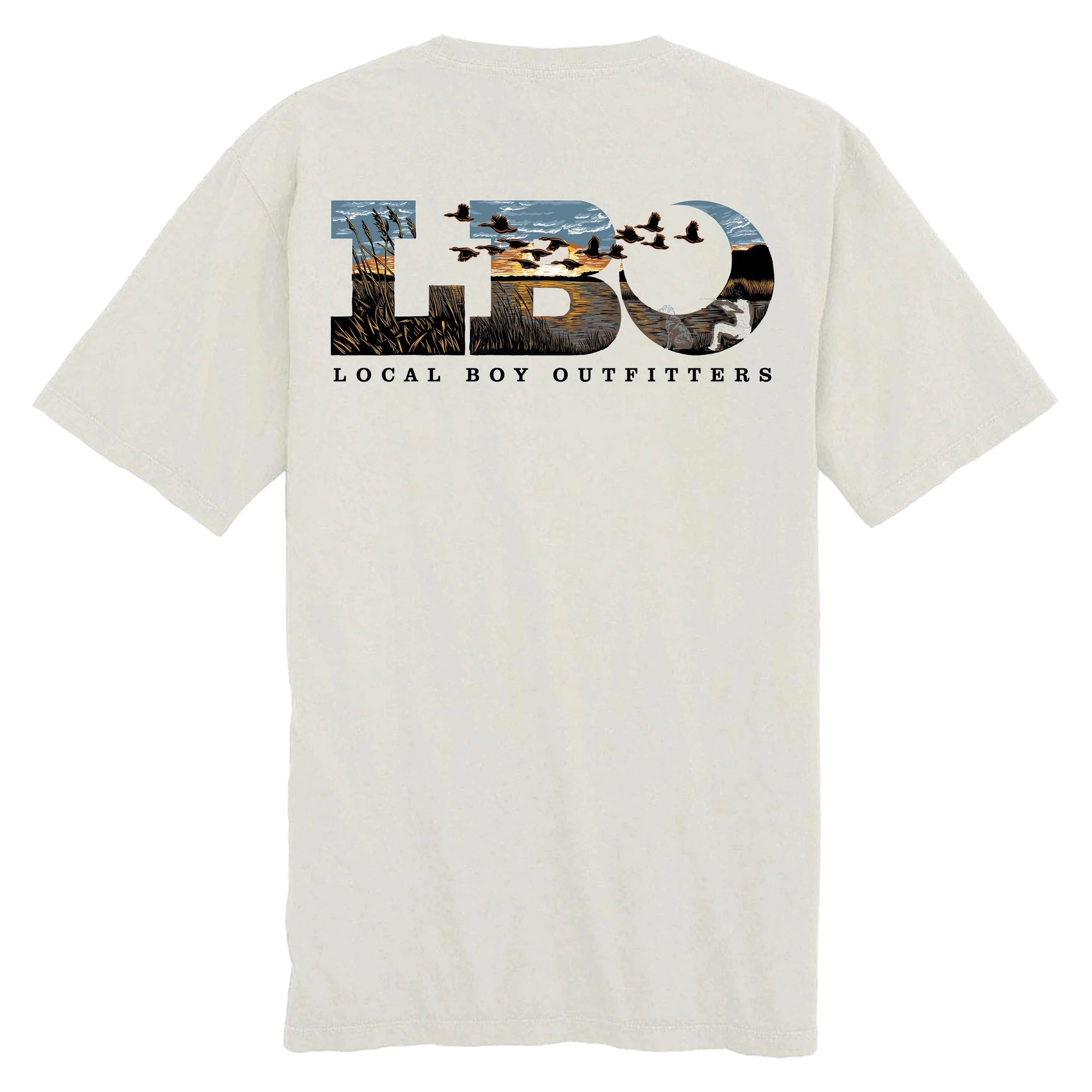LOCAL BOY OUTFITTERS Men's Tees Local Boy LBO Marsh Scene SS Tee || David's Clothing