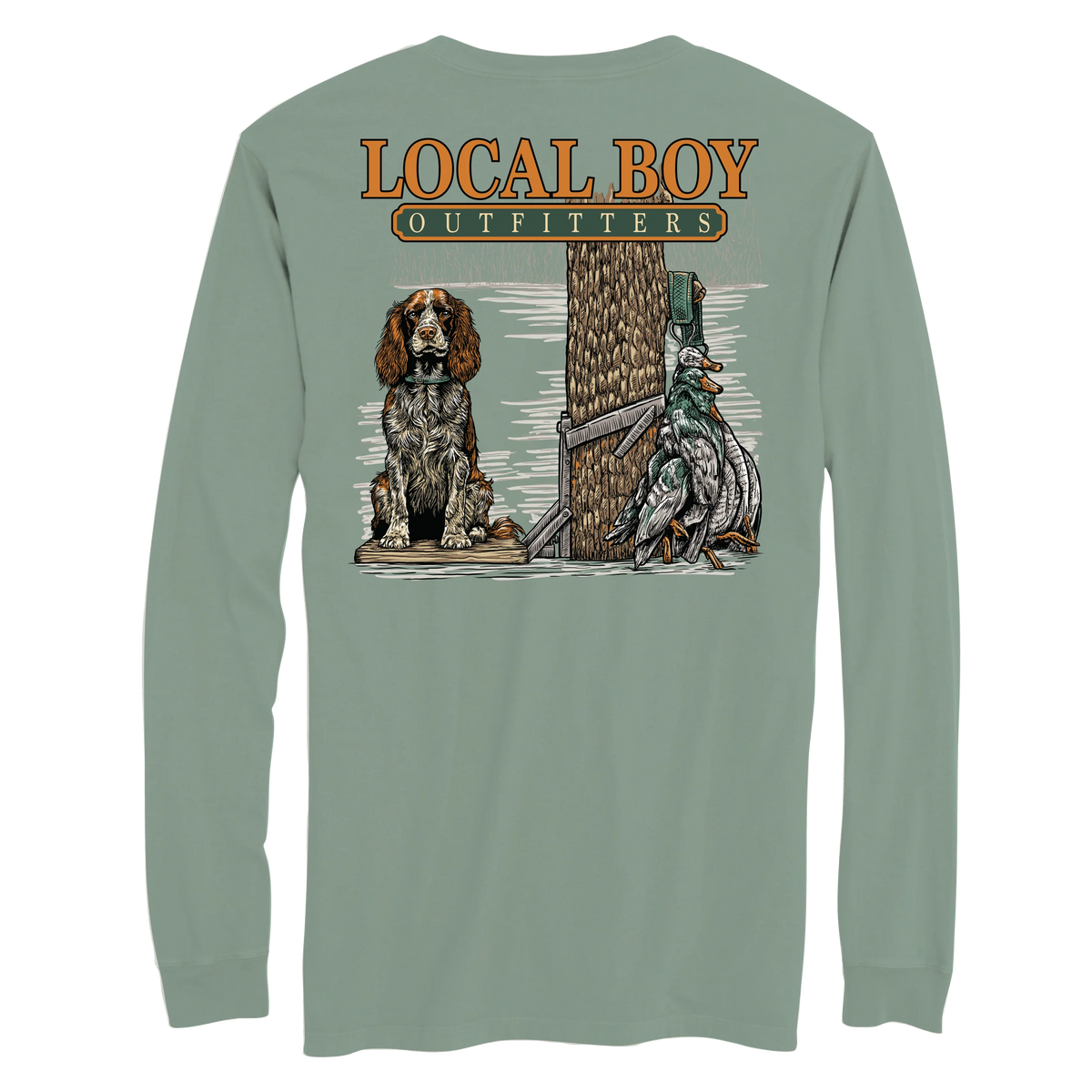 LOCAL BOY OUTFITTERS Men's Tees Local Boy Men's Spaniel Stand Long Sleeve T-Shirt