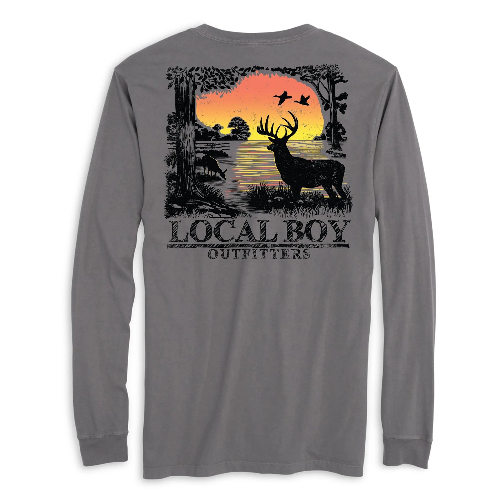 LOCAL BOY OUTFITTERS Men's Tees Local Boy Men's Twilight Tracker L/S T-Shirt || David's Clothing