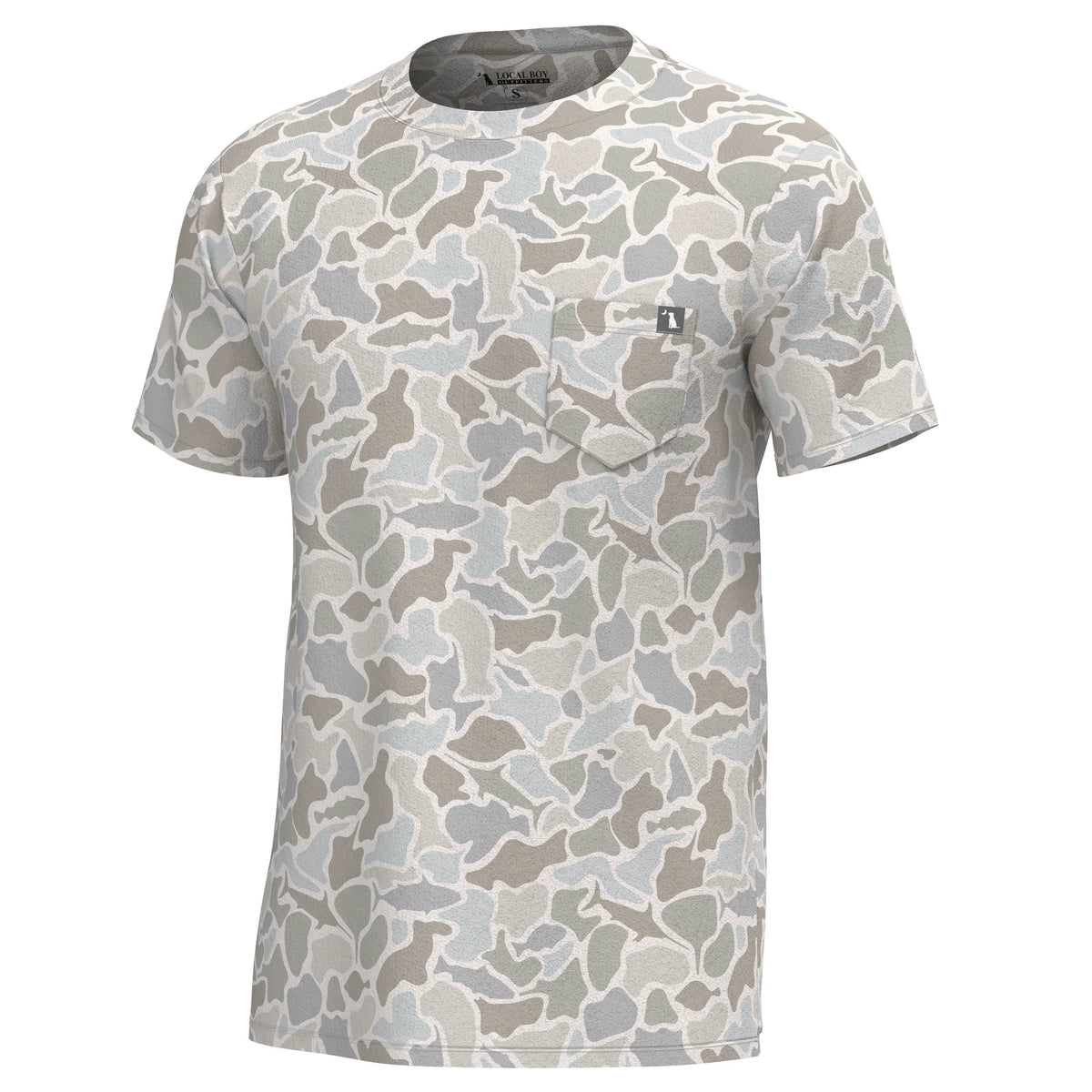 LOCAL BOY OUTFITTERS Men's Tees SALTWATER CAMO / S Local Boy Mens' S/S Heather-Blend Crew L1400082SWC