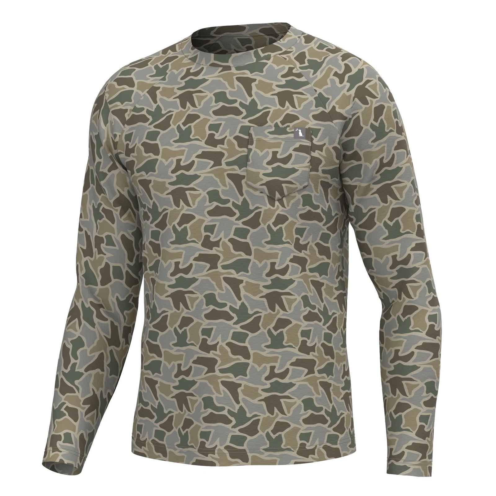 LOCAL BOY OUTFITTERS Men's Tees BRUSH CAMO / S Local Boy Long Sleeve Heather Performance Shirt L1400083BCM