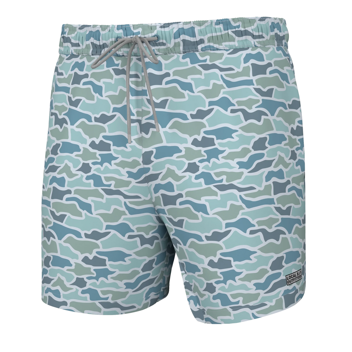 LOCAL BOY OUTFITTERS Mens Shorts COOL OAK CAMO / S Local Boy Men's Bayview Swim Trunk || David's Clothing L1600021COC